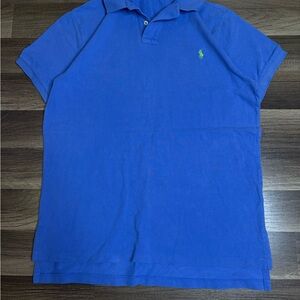 Polo Ralph Lauren Men's Blue Custom Fit Polo Shirt L Short Sleeve Logo